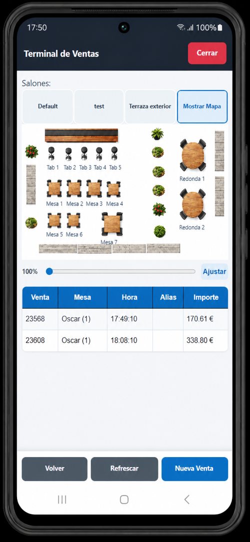 Pack TPV para Hostelería con PDA y 2 Impresoras