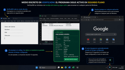 Kit Verificador MiDNI — Software VerificaDNI + Lector QR 2D Profesional