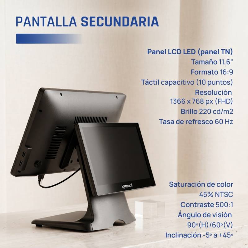 Pack completo TPV Doble Pantalla Windows 11 Pro para Comercio y Hostelería