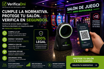 Kit Verificador MiDNI — Software VerificaDNI + Lector QR 2D Profesional