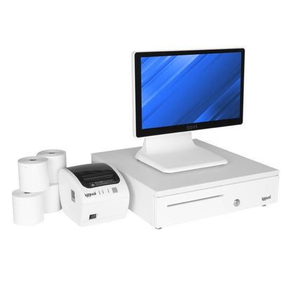 TPV Blanco 15,6" Pack completo Hostelería y comercios N100 4+128GB Software Incluido.