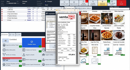 Pack TPV para Hostelería con PDA y 2 Impresoras